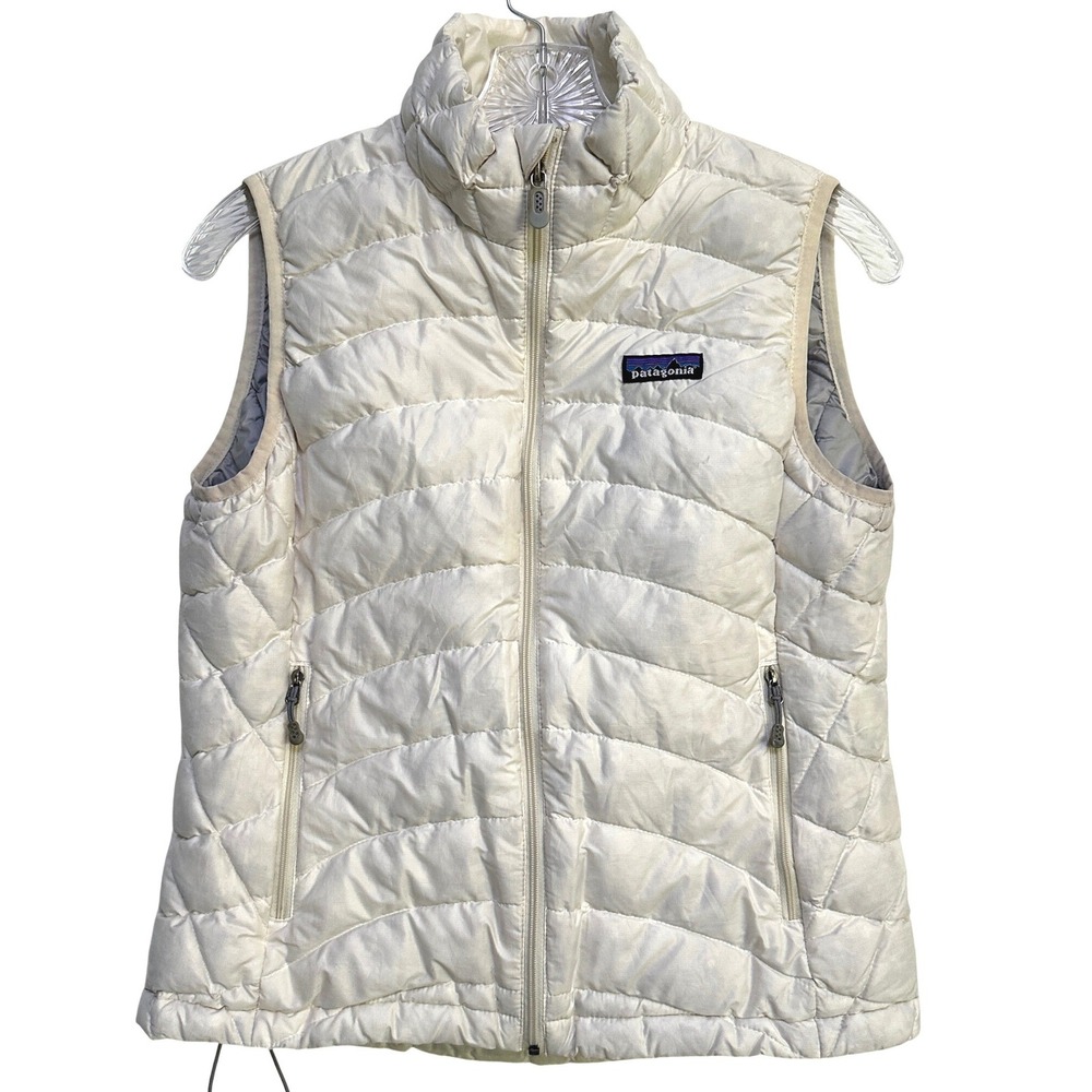 Patagonia Down Sweater Puffer Vest Jacket White Womens S Granola Gorpcore Cabin